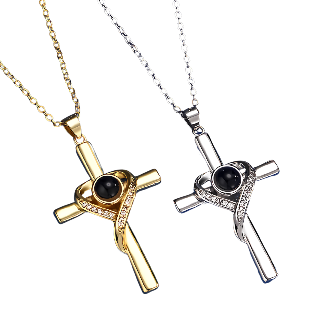 Cross Necklace with Bible Verse